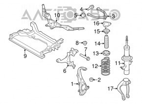 Рычаг нижний передний правый Infiniti G25 G35 G37 4d 06-14 AWD