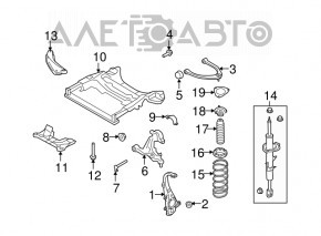 Рычаг нижний передний правый Infiniti G25 G35 G37 4d 06-14 RWD