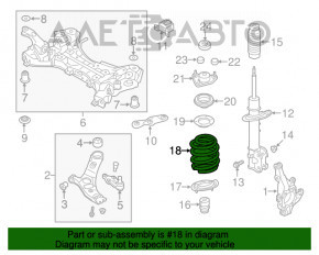 Пружина передняя левая Kia Sorento 10-15 2.4