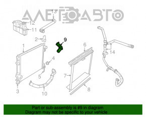 Патрубок охлаждения верхний Dodge Challenger 09- 3.6