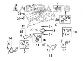 Накладка колінна водійська Toyota Prius 20 04-09 черн