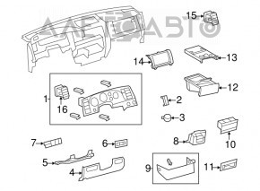 Накладка коліна водія Toyota Sequoia 08-16 беж