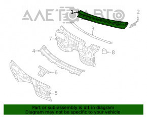 Решітка двірників пластик Jeep Grand Cherokee WK2 11-21