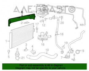 Дефлектор радіатора верх Fiat 500 12-17