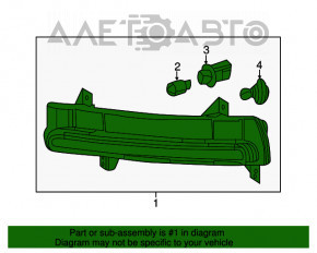 Поворотник правий Jeep Compass 17-