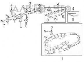 Торпедо передня панель без AIRBAG Toyota Camry v40