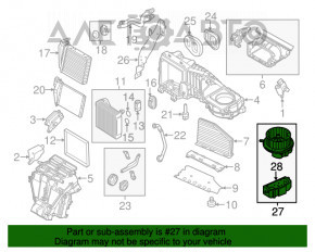 Мотор вентилятор печки VW Passat b8 16-19 USA