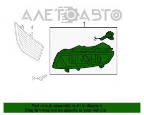 Протитуманна фара втф ліва VW Passat b7 12-15 USA