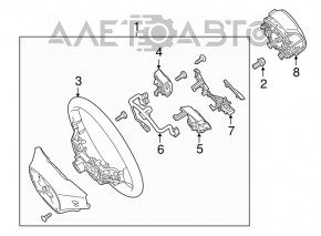 Кермо голий Hyundai Tucson 16-18 шкіра