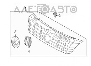 Эмблема решетки радиатора VW Passat b7 12-15 USA новый OEM оригинал