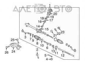 Рейка рульова Hyundai Veloster 13-17