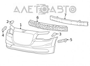 Кріплення переднього бампера нижнє праве Chrysler 300 11-
