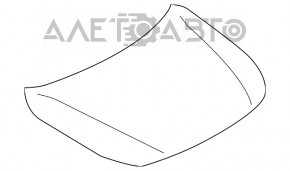 Капот голый Subaru Legacy 15-19 алюминий, черный D4S, мелкая тычка