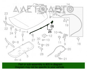 Опора упор капота Subaru Impreza 17- GK