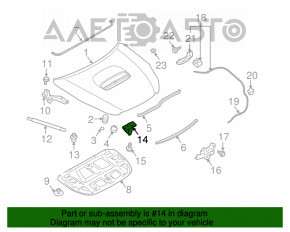 Крюк замка капота Subaru Forester 14-18 SJ