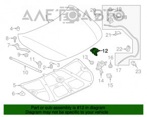 Крюк замка на капоте Subaru Legacy 15-19 новый OEM оригинал