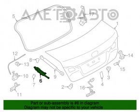 Петля кришки багажника права Subaru Legacy 15-19