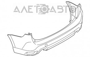 Бампер задній голий Subaru Forester 19- SK червоний, надрив, тріщина, злам креп, подряпини