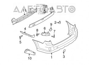 Крепление заднего бампера правое Subaru Outback 10-14