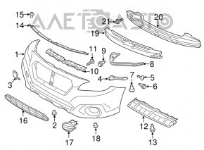 Заглушка буксир крюка переднего бампера Subaru Outback 15-17 дорест новый OEM оригинал