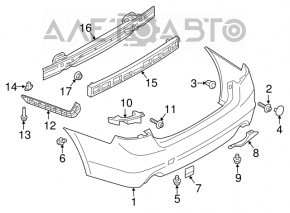 Заглушка буксир крюка заднего бампера Subaru Legacy 15-17 дорест новый OEM оригинал