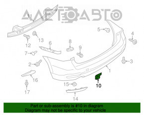 Заглушка буксир гака зад бампера Subaru Forester 14-18 SJ