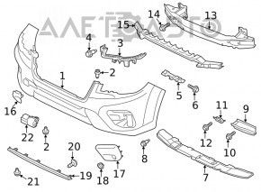 Обрамление птф правое кольцо Subaru Forester 19- SK галоген новый OEM оригинал