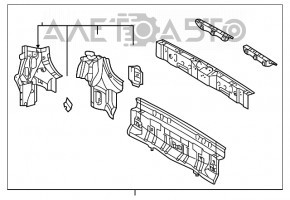 Задняя панель Toyota Sienna 11-20 комплект 4 части