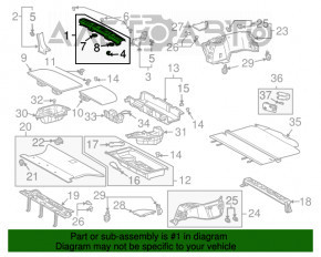 Накладка проема багажника Lexus RX300 RX330 RX350 RX400h 04-09 беж, царапины, побелел пластик