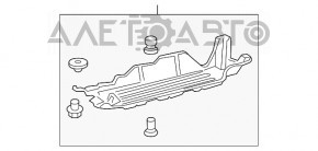 Захист днища зад прав Lexus ES300h ES350 13-18 тріщина