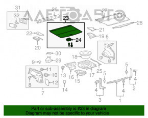 Пол багажника Lexus RX350 RX450h 10-15 черн