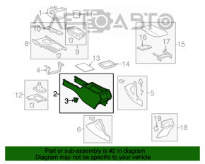 Консоль центральная подлокотник Toyota Camry v40 серый