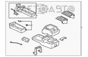 Консоль центральна підлокітник та підсклянники Lexus RX300 98-03 дефект