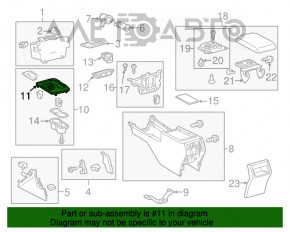 Накладка центральной консоли с подстаканниками Toyota Camry v50 12-14 usa черн