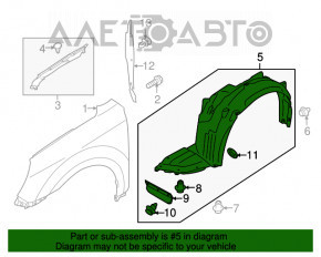 Подкрылок передний правый Subaru Outback 10-14