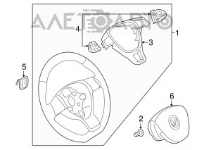 Кермо велике VW Jetta 15-18 USA резина чорна