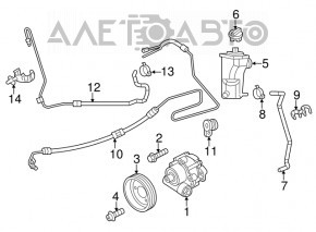 Трубка ГУР VW Jetta 11-18 USA 2.0