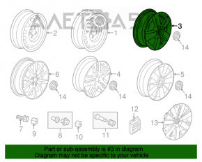 Запасне колесо сталеве R16 VW Jetta 11-18 USA