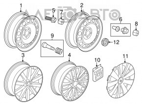 Ковпак колісний R15 VW Jetta 11-18 USA