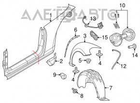 Крыло заднее правое VW Beetle 12-19