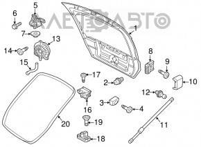 Дверь багажника голая VW Beetle 12-19