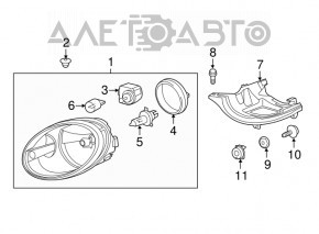 Крепление фары левое VW Beetle 12-19