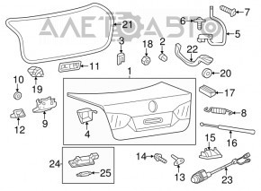 Петля кришки багажника права VW Jetta 11-18 USA