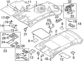 Ручка потолка передняя левая VW Jetta 11-18 USA серая