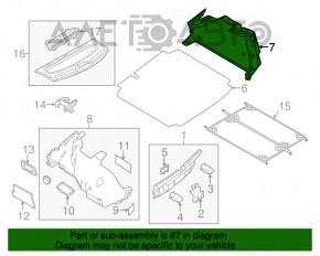 Обшивка арки правая VW Jetta 11-18 USA черная