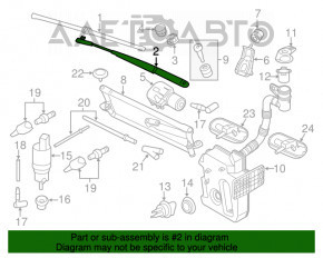 Поводок дворніка лев VW Jetta 11-18 USA