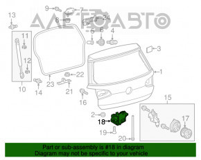 Замок двери багажника VW Golf 15-