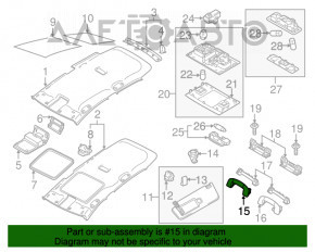 Ручка потолка передняя левая VW Golf 15- серая