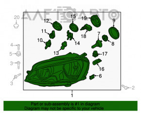 Фара передня права VW Golf 15-17 гола