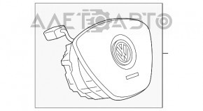 Подушка безпеки airbag в кермо водійська VW Jetta 19-іржавий піропатрон